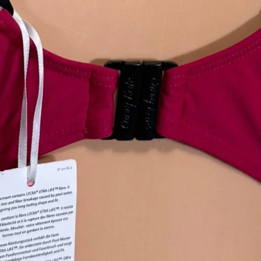 Curvy‎ Kate Subtropic Balcony Bikini Top 40D Cherry Red Pink CS009304PPK NEW